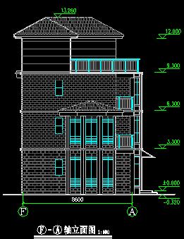 30萬建4層單家獨院式別墅！坡屋面形式鏤空欄桿以及八角窗運用！