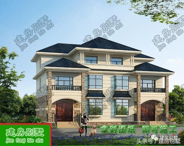 兩套兄弟雙拼農村別墅圖紙，一個家族的興盛象征