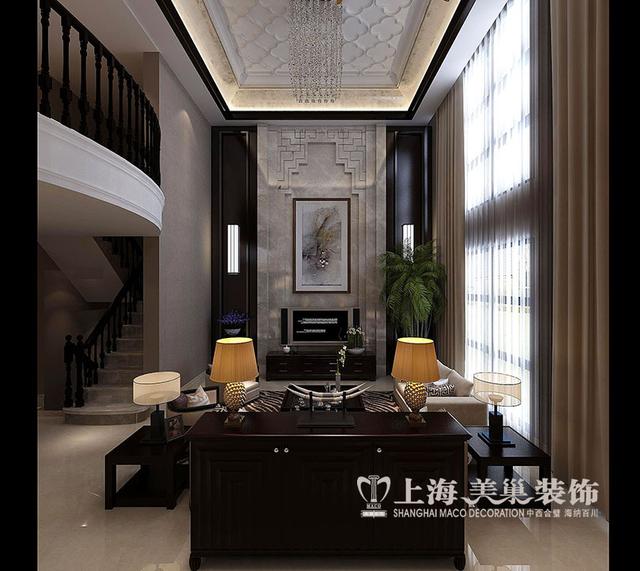 一切只為一個家，280平方別墅會所新中式風格