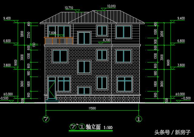 11.50×10.10米二層半小別墅