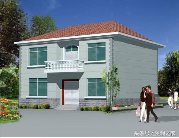 兩套漂亮實用的二層農村小別墅效果圖（含設計圖紙）