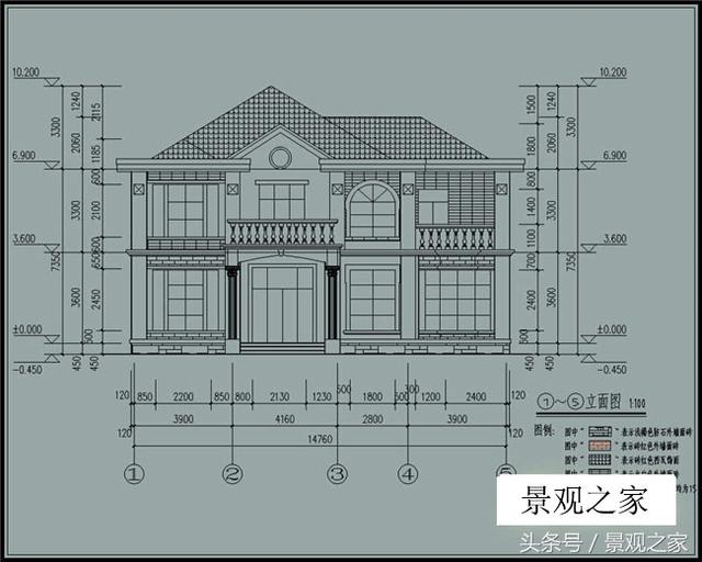 160平農村二層別墅設計施工圖紙（含效果圖）