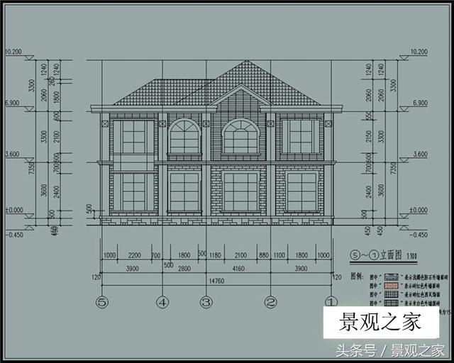 160平農村二層別墅設計施工圖紙（含效果圖）