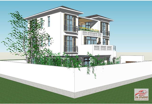 帶花園三層現代風格別墅——24建筑設計案例
