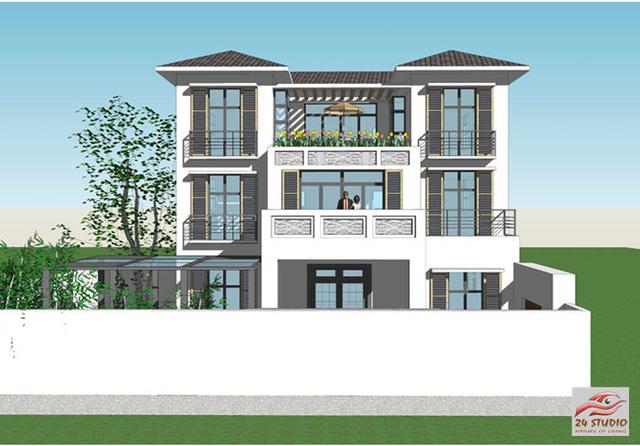 帶花園三層現代風格別墅——24建筑設計案例