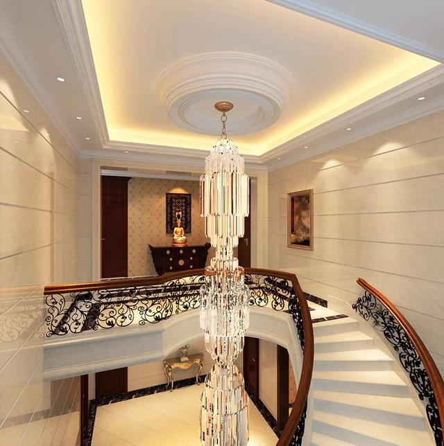 980平米別墅室內中歐混搭風格設計效果圖