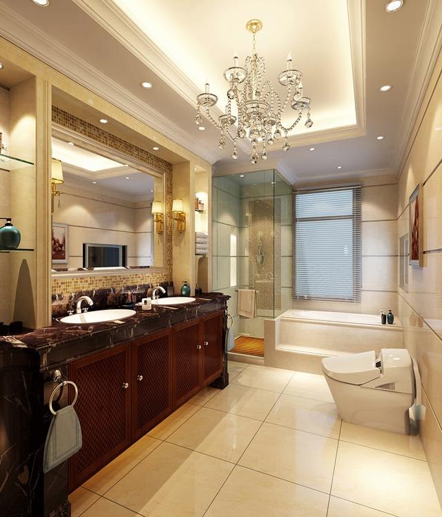 980平米別墅室內中歐混搭風格設計效果圖