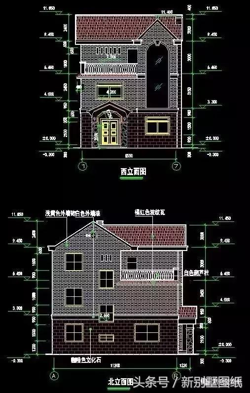 5套農(nóng)村實用小別墅戶型，二三層都有，附各套平面圖