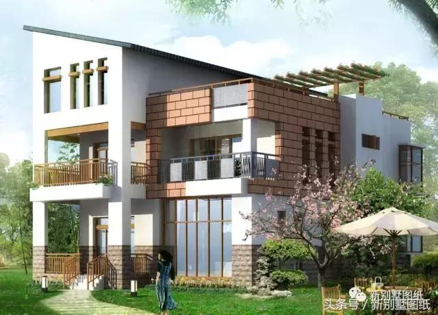 5套農(nóng)村實用小別墅戶型，二三層都有，附各套平面圖