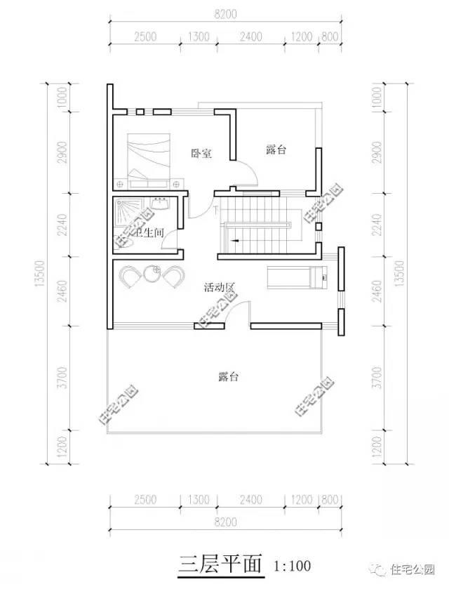 20萬自建3層徽派別墅，帶露臺小院，含平面圖！