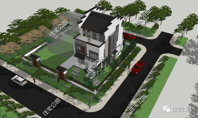 20萬自建3層徽派別墅，帶露臺小院，含平面圖！