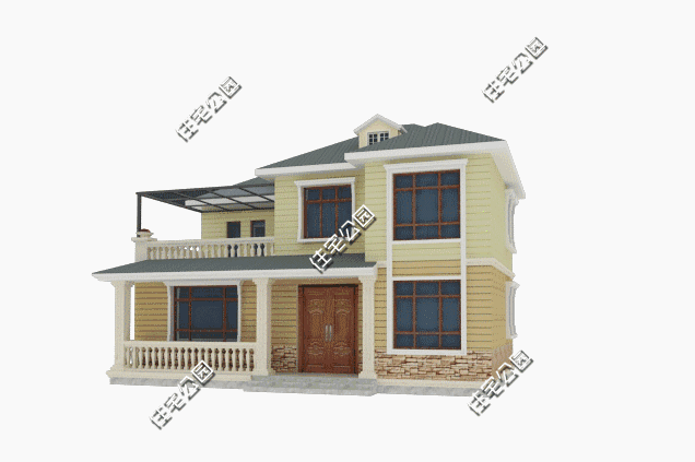 小戶型農村別墅設計圖，吧間露臺書房寵物間一應俱全，簡單大方