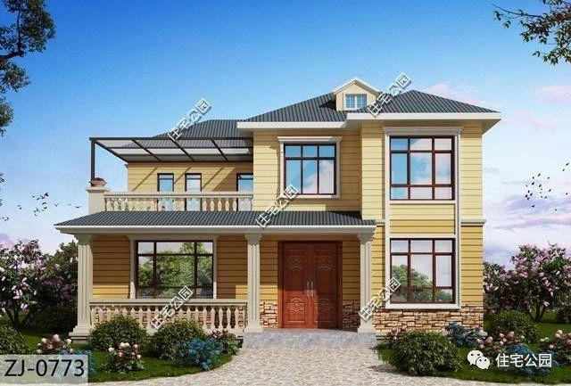 小戶型農村別墅設計圖，吧間露臺書房寵物間一應俱全，簡單大方