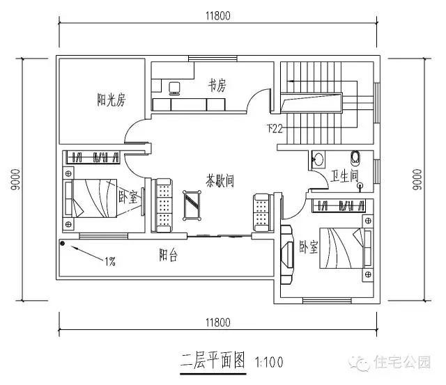 2套占地不到100平的別墅戶型，哪套設計更合你意？