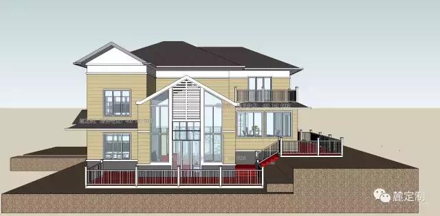自建338平米現代風格經典鄉村別墅全套圖紙