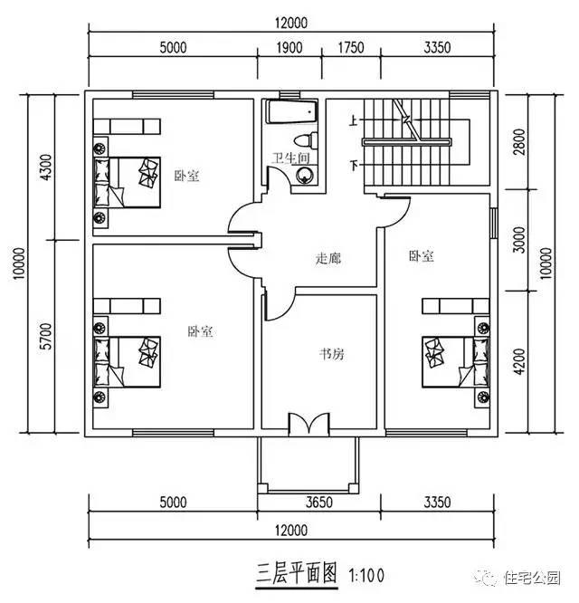 網友曬別墅12X10米，380平，內設7臥室！