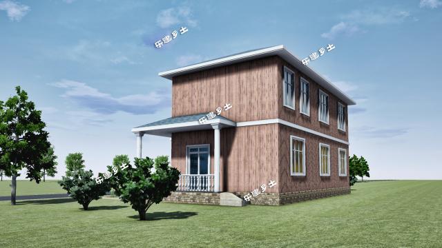 二層木屋別墅設計案例分享，親近大自然！