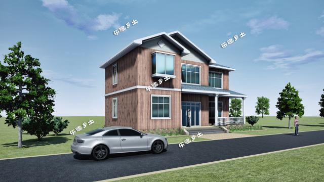 二層木屋別墅設計案例分享，親近大自然！