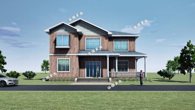 二層木屋別墅設計案例分享，親近大自然！