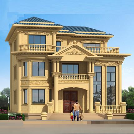 農村二層半復式客廳自建別墅 豪華三層自建房復式別墅效果圖！