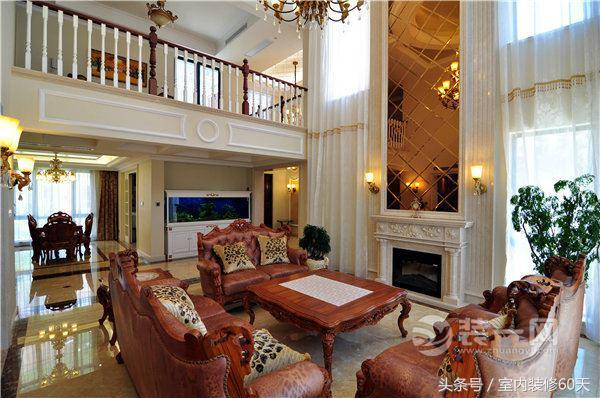 挑空美式別墅低調奢華 深圳別墅裝修設計參考實景案例