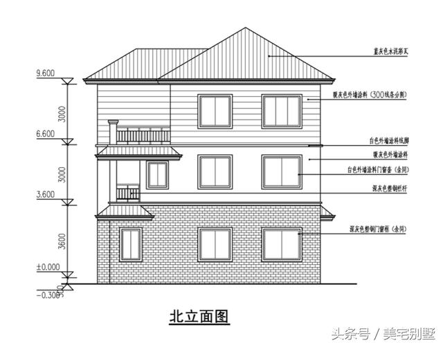 11X12 實用型小別墅，布局合理，5個臥室，雙露臺