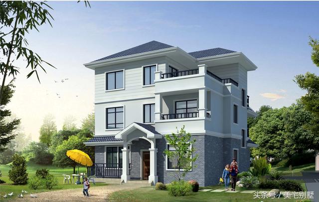 11X12 實用型小別墅，布局合理，5個臥室，雙露臺