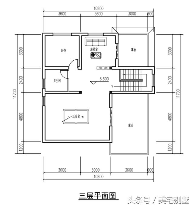 11X12 實用型小別墅，布局合理，5個臥室，雙露臺