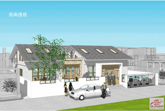 內(nèi)有天井上有天窗的二層別墅——24建筑設(shè)計(jì)案例