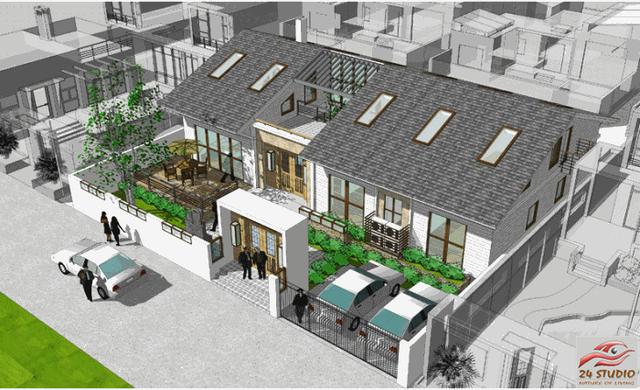 內(nèi)有天井上有天窗的二層別墅——24建筑設(shè)計(jì)案例