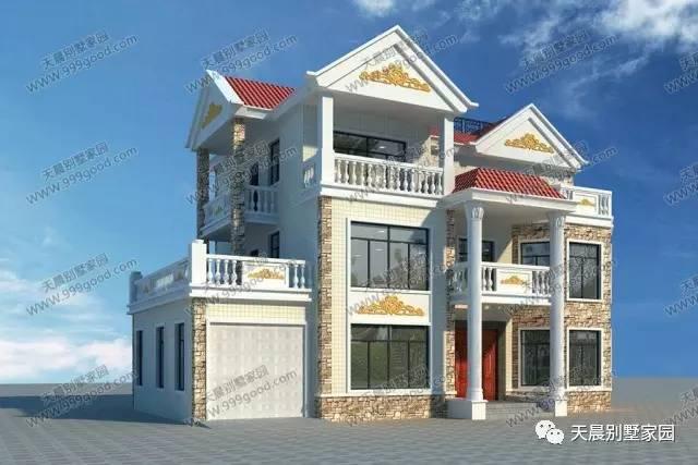 新農(nóng)村16.1X10.5米別墅設(shè)計(jì)圖，獨(dú)立車庫設(shè)計(jì)帶堂屋！