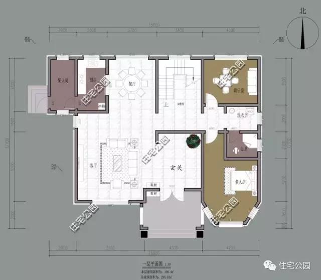 15X12米農(nóng)村2層別墅，實(shí)用戶型適合三代人，26萬(wàn)蓋好！