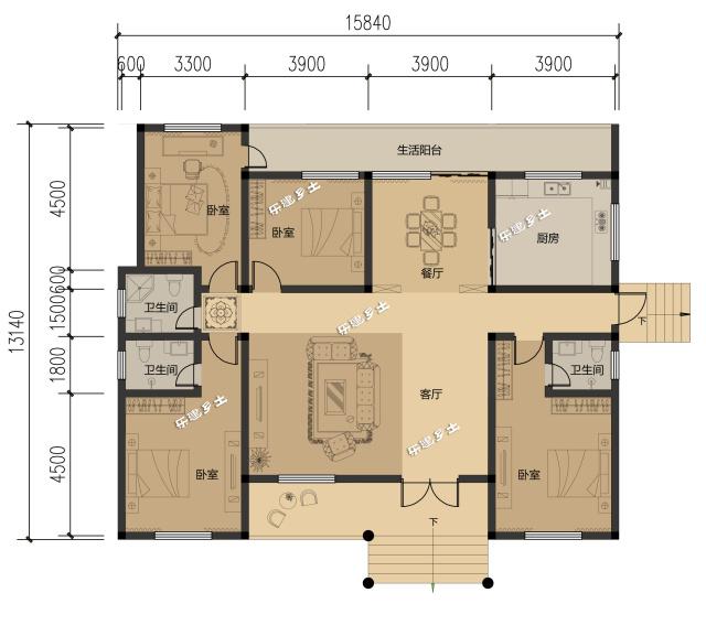 16x14米一層歐式風格別墅，三套方案，你選哪個？