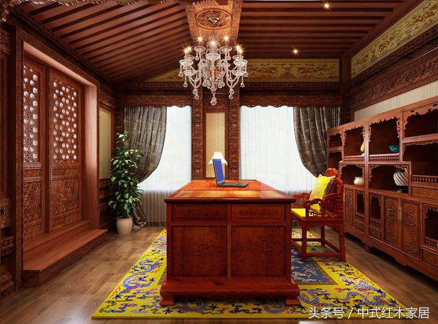 中式紅木家裝裝修豪宅別墅如夢回清朝