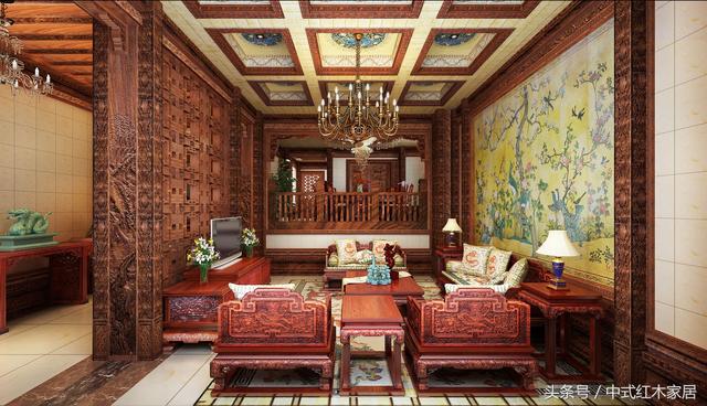 中式紅木家裝裝修豪宅別墅如夢回清朝