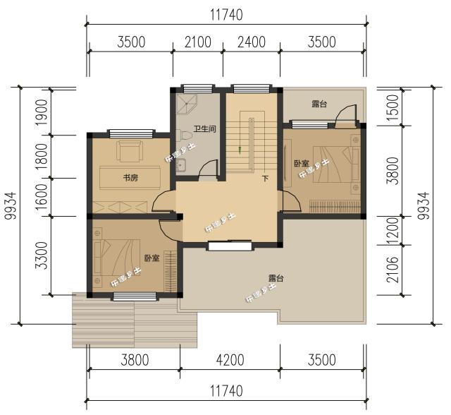 12x10米三層簡歐別墅，樸實(shí)的農(nóng)村住房設(shè)計(jì)