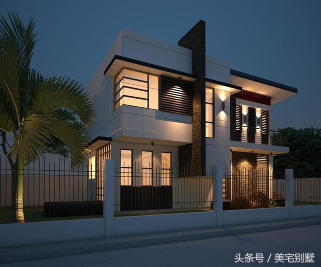 一款現代派二層小別墅，清新適用，您看這款怎么樣？