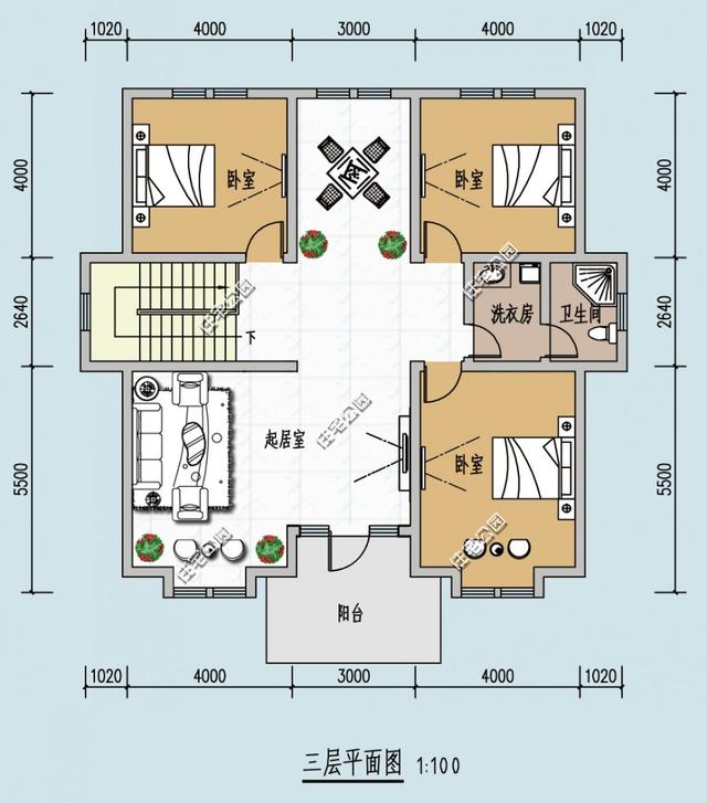 三套歐式別墅自建房戶型，含預算