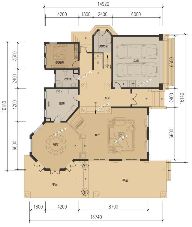 16x17米二層歐式風(fēng)格別墅設(shè)計(jì)