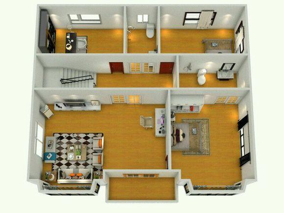 28萬二層鄉村別墅戶型圖，這個室內設計合理嗎