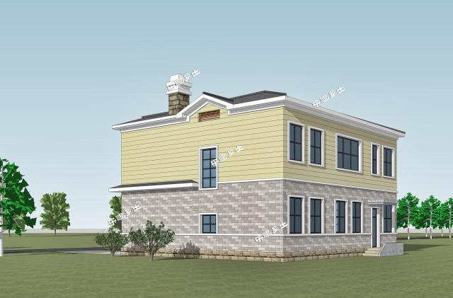 12x12米二層簡歐獨棟別墅，農村建房經典參考