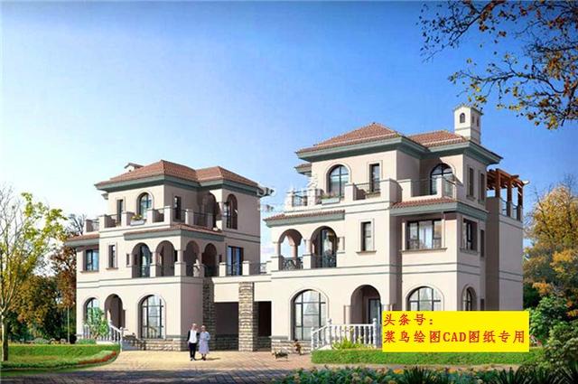 60萬建雙拼（單戶）別墅！600平方米豪華別墅，帶門廊、車庫