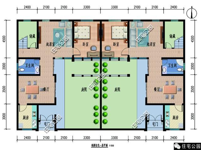 兄弟和睦建雙拼小院，從外面看根本看不出是兩戶人家！