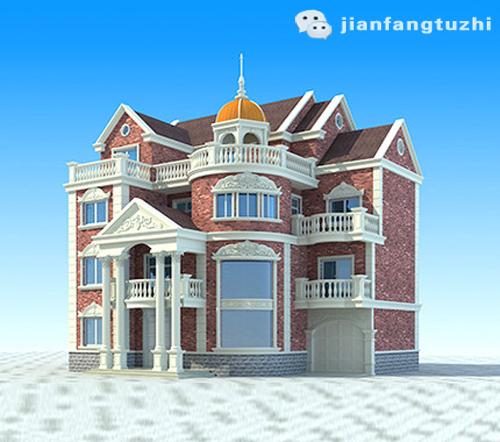 全套Cad復式四層豪華歐式城堡別墅施工圖，外觀大氣，你想要的應有盡有