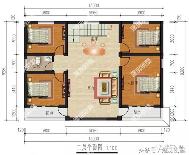 3棟二層農村別墅戶型圖，別墅漂亮圖紙詳細，誰看了都會贊不絕口