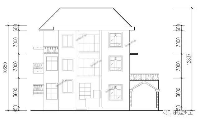 14x12米三層歐式別墅設(shè)計(jì)，田園氣息十足