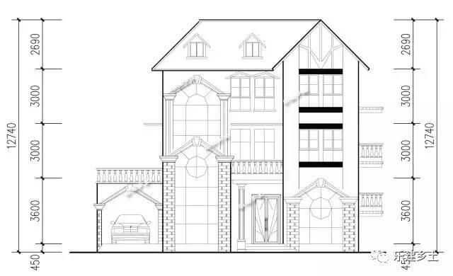 14x12米三層歐式別墅設(shè)計(jì)，田園氣息十足