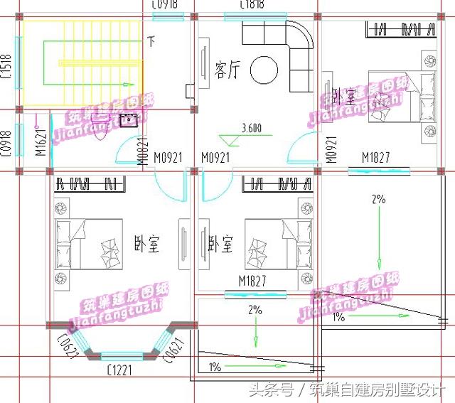 中西結合二層別墅設計圖，造價25萬，戶型實用布局完美適合農村