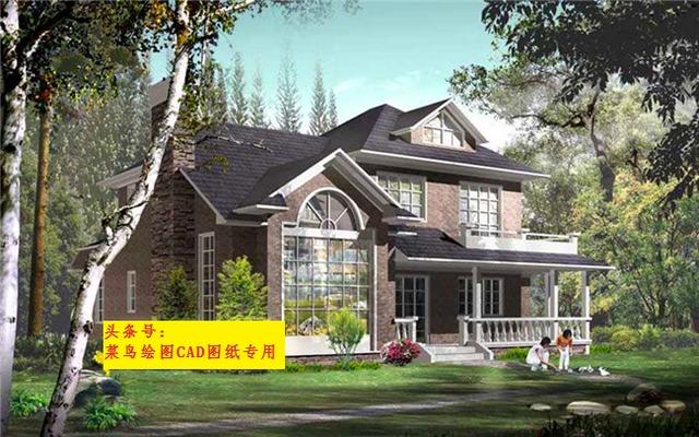 25萬建2層別墅！332平米帶門廊、挑空大客廳、娛樂室、車庫