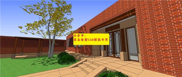 26萬建一層紅磚中式院子別墅，外觀造型簡約沉穩，布局緊湊合理